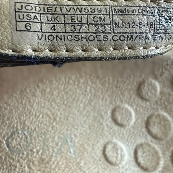 VIONIC Jodie Blue Leather Strappy Sandals Size 6 Women - Picture 8 of 12